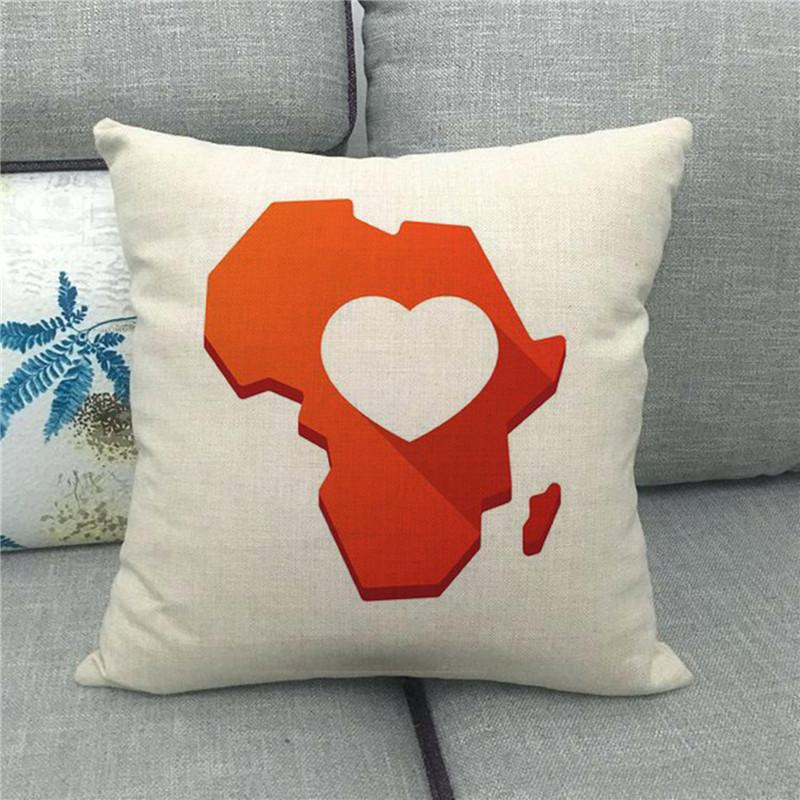 African continent thumbnail Digital printing short plush pillow covers for car sofa office cushion cover home goods 60x60cm