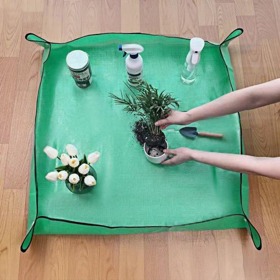 Planting Mat Reusable Potting Pad Prevents Soil Overflow Foldable Waterproof Garden Transplanting