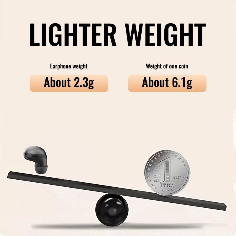 SK19 Bluetooth Headset: True Wireless Noise-Cancelling In-Ear Design, Ultra-Compact for Sleep.