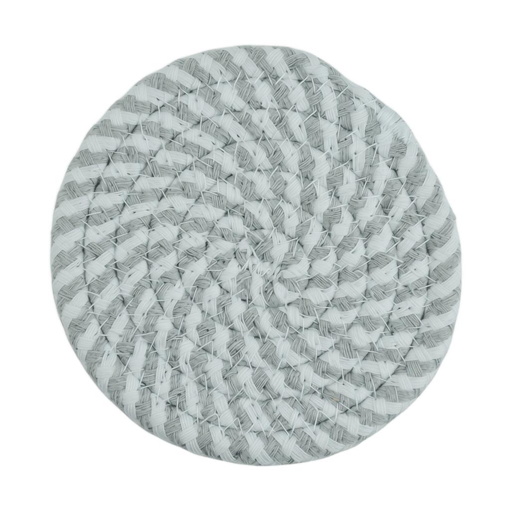 Cotton Rope Woven Placemat - Heat Trivet for Hot Dishes, 7 Inch Round