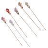 Inlaid Transparent Faux Crystal Hair Stick Vintage Chinese Style Hair Chopstick Hair Accessories