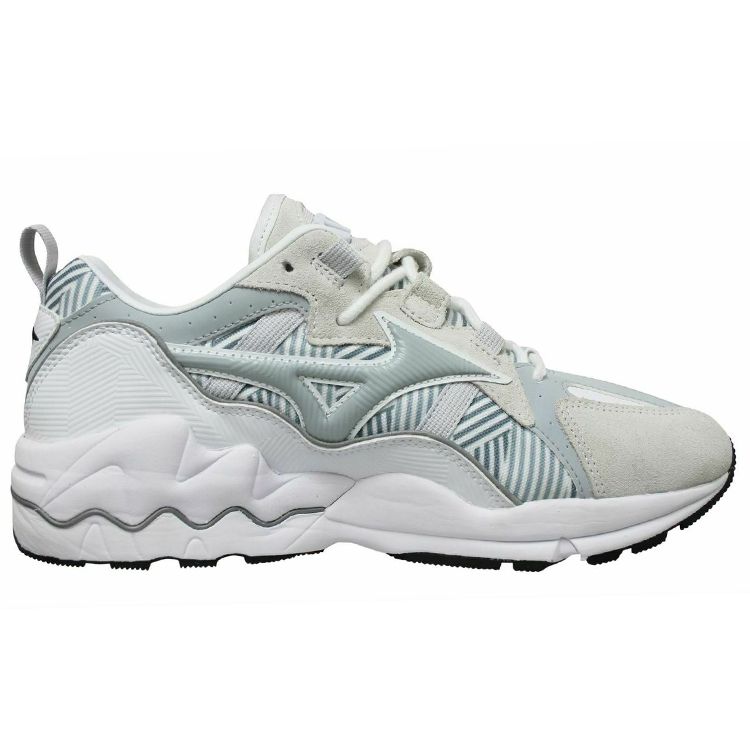 Mizuno Sport Style Wave Rider 1 Camo Mesh Synthetic Leather Athletic Shock Absorbing Durable Low Top Lifestyle Shoes Men Sneaker Gray D1GA193001