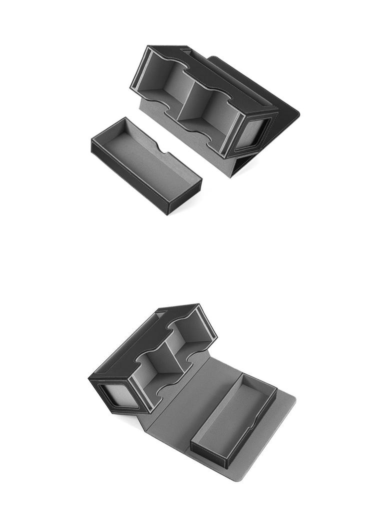 PU Magnetic Dual-Sided Card Display with Dice Drawer for Trading & Star Cards