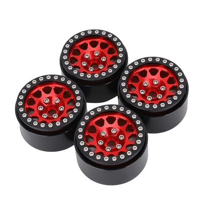 4ks 1:10 RC Crawler Auto Kovový Ráfek Kola Pneumatika do Auta Pasuje na Axial SCX10 SCX10II 90046