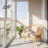 Bird Strike Deterrent 16Pcs Window Decals to Prevent Strikes Clings for Birds Circles Style Rainbow Easy Apply Film Alert Static Glass Reminder