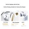 QCY Ear Clip Headphones, Open-Ear Wireless Bluetooth Earphones, With Long Battery Life, Silver Color, Type-C Charging