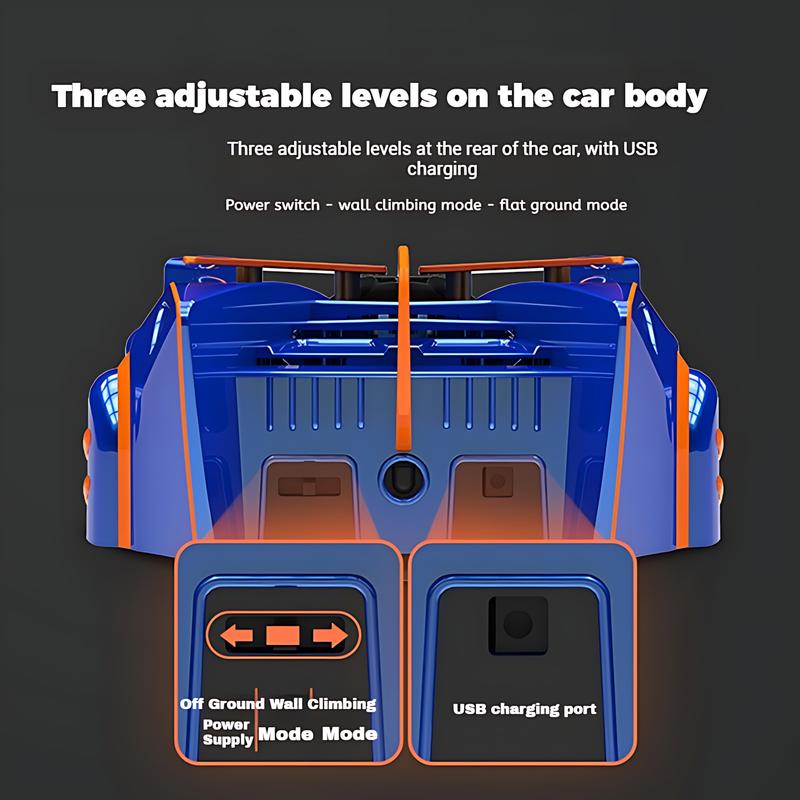 Infrared Laser RC Wall Climbing Car 2.4GHz Remote Control Anti-Gravity Ceiling Drift Stunt Racing Vehicle with Lights Kids Toys