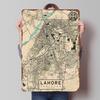 Lahore City Map Pakistan Vintage Tinplate Poster Customized Wall Art Vintage Retro Metal Signs for Decoration Bedroom Wand Deko