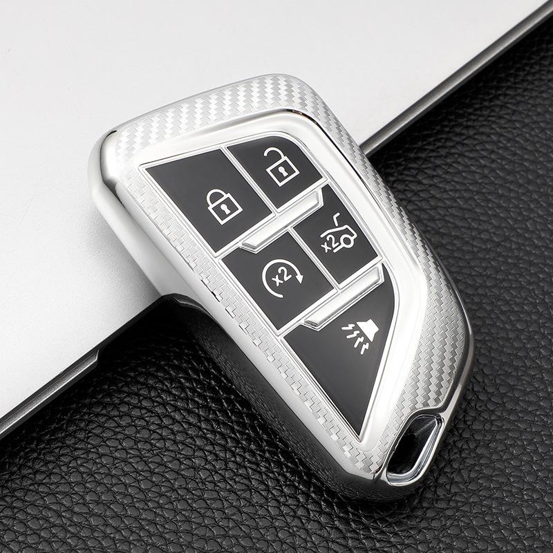 Cadillac CT4/CT5 Carbon Fiber Key Cover - Protective Shell & Decoration