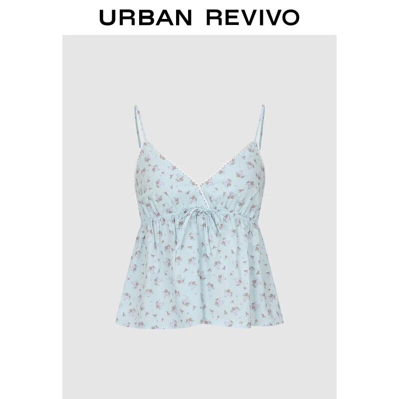 UR2026 Women s Floral Print Backless Camisole S