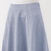 MUJI Women's Cool Flared Skirt, BE1VTA5S, Sax Blue Stripe, Size M