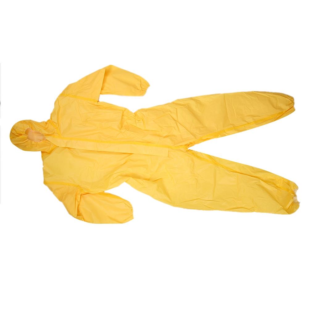 3085T Yellow Protective Coverall Anti Static Chemical Acid Alkali Oil Protection Suit(XXL)