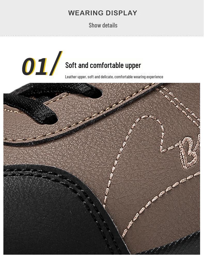 Men's Winter High-Top Thick-Soled Snow Boots - Large Size Casual Plus Velvet Warm Cotton Shoes