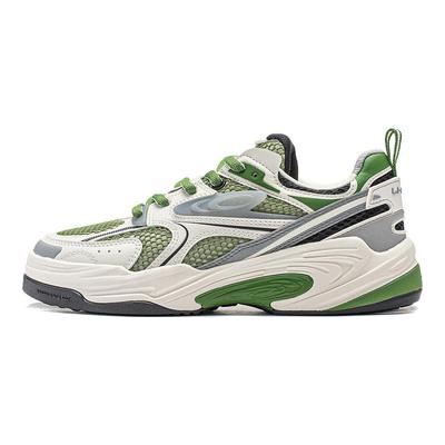 Li Ning Flash Star 2 Versatile Comfortable Non-Slip Wear-Resistant Low-Top Casual Shoes Women Sneaker Green White AGLT172-4