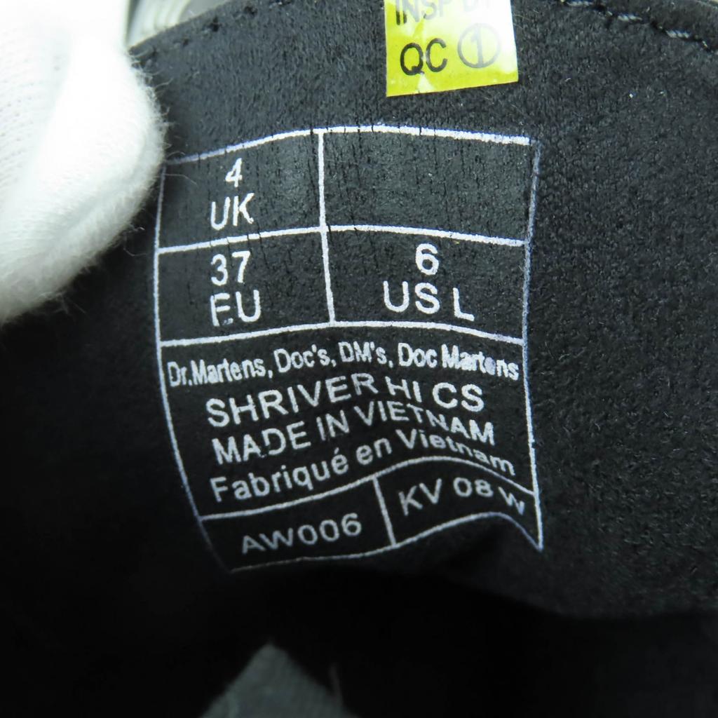 Vynikající krátké boty Dr.Martens SHRIVER HI CS černá kůže Dámské Použité