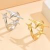 18K Gold Irregular Star Stainless Steel Ring for Women