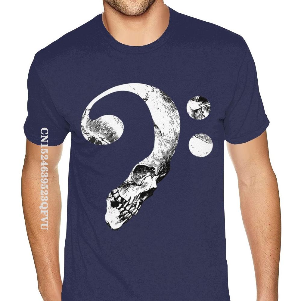Bass Clef Skull Music Notes Cotton Plus Size For Men Corlorful Custom Oversized Anime Tshirt Men Tees England Style