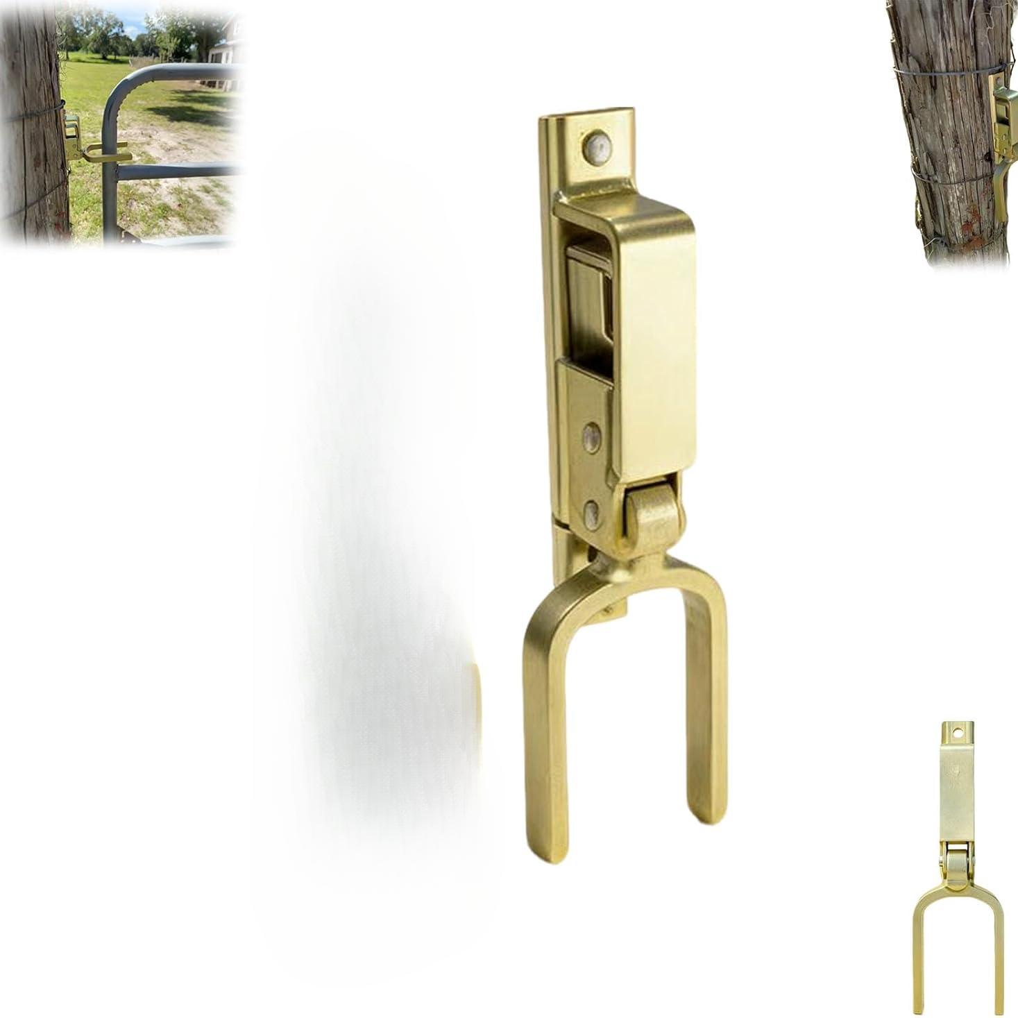 Мгновенно фиксирующийся засов для ворот Сверхпрочный засов для ворот для фермы ранчо и заднего двора Устойчивая к ржавчине сталь Легкая установка на деревянные металлические и трубные ворота 1PC