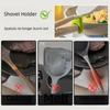 3-Piece Silicone Kitchen Utensil Set - Spill-Proof Soup Spoon & Pot Lid Holder, Multi-Functional Spatula Rack For Home And Restaurant Use