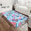 1pc Cosmetic-Themed Area Mat, Thick Polyester Rectangle Mat for Bedroom, Living Room, Entryway - Machine Washable Indoor Mat Decor