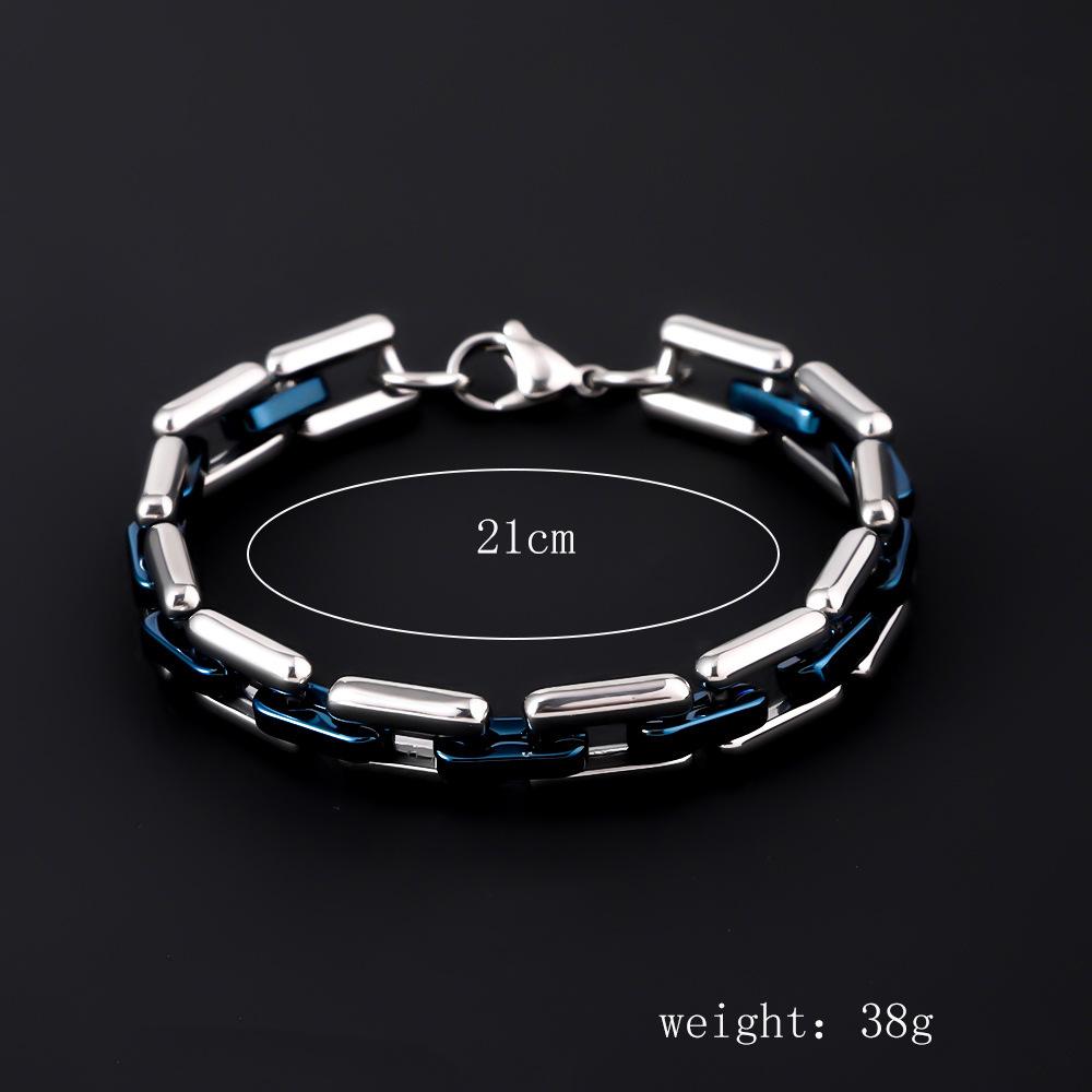 Bracciale da Uomo in Acciaio Inossidabile Semplice Prepotente Punk Alto Senso Cubano Acciaio al Titanio Bracciale Gioielli da Uomo
