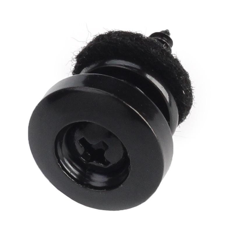 2-Piece Non-slip Wooden Folk Guitar Tailpiece & Concave Electric Bass Tuning Peg with Black Metal Strap Button