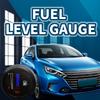 Universal 52mm 12V Fuel Level Gauge Car Motorcycle-10-Segment LED Display,Ultra-Thin Meter with Blue Backlight Easy Installation