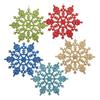 Luxurious 12pcs Glittering Christmas Tree Hanging Decoration Baubles Snowflakes 10cm