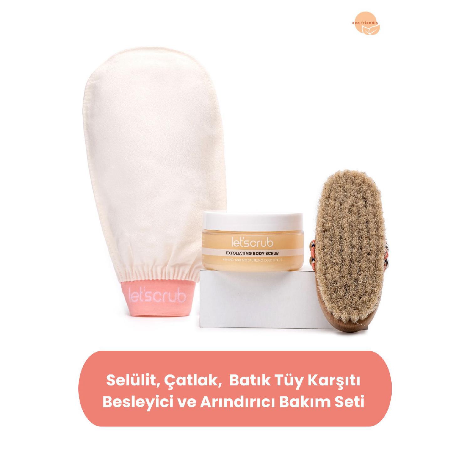 

Антицеллюлитный набор для ухода за кожей Пилинг для тела Скраб для ванны Натуральный конский волос Щетка от целлюлита