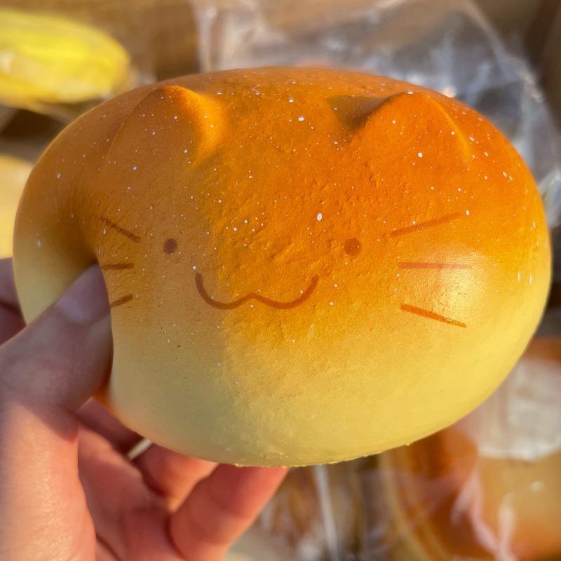 Soft Squishy Totoro Bread Fidgets Toys Cute Kitty Bread Venting Squeeze Toy Relieve Anxiety Anti Stress Toy for Adults Gift