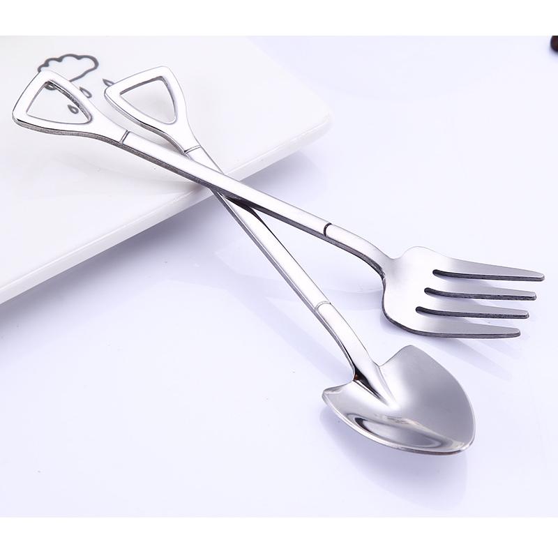 HANYANG Stainless Steel Watermelon Spoon Shovel Spoon Stainless Steel Spoon Fruit Fork Dessert Coffee Spoon