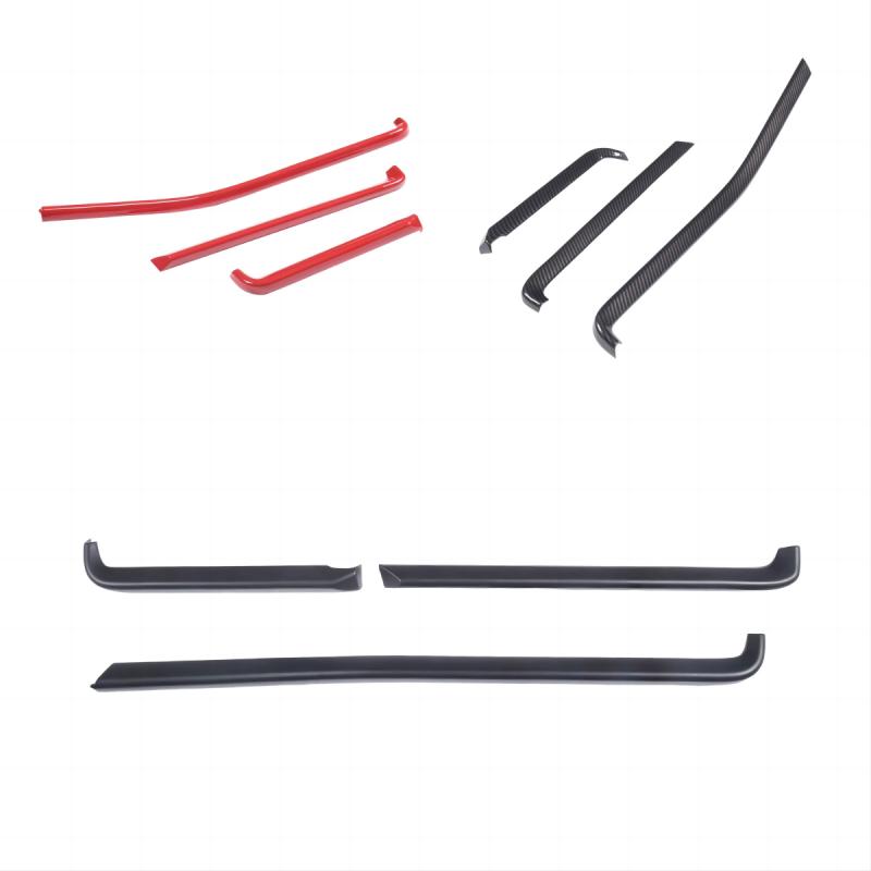 For Chevrolet Corvette C8 Z51 Z06 - ABS Carbon Fiber/Red Car Dashboard Trim Strip Car Interior Accessories