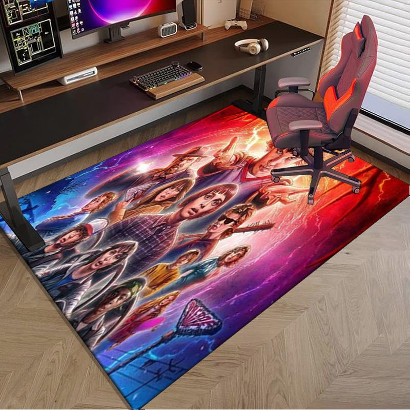 Stranger Sci-fi Adventure Carpet, Chair Rug,Rug for Office Bedroom Living Rooms, Doormat Decor Fan Gift Christmas Gift