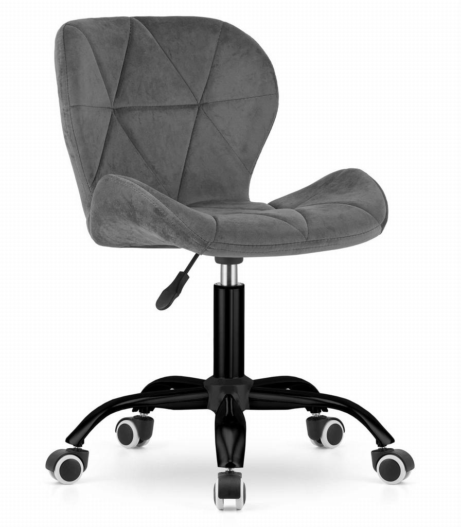 NOTO velvet swivel chair - dark gray