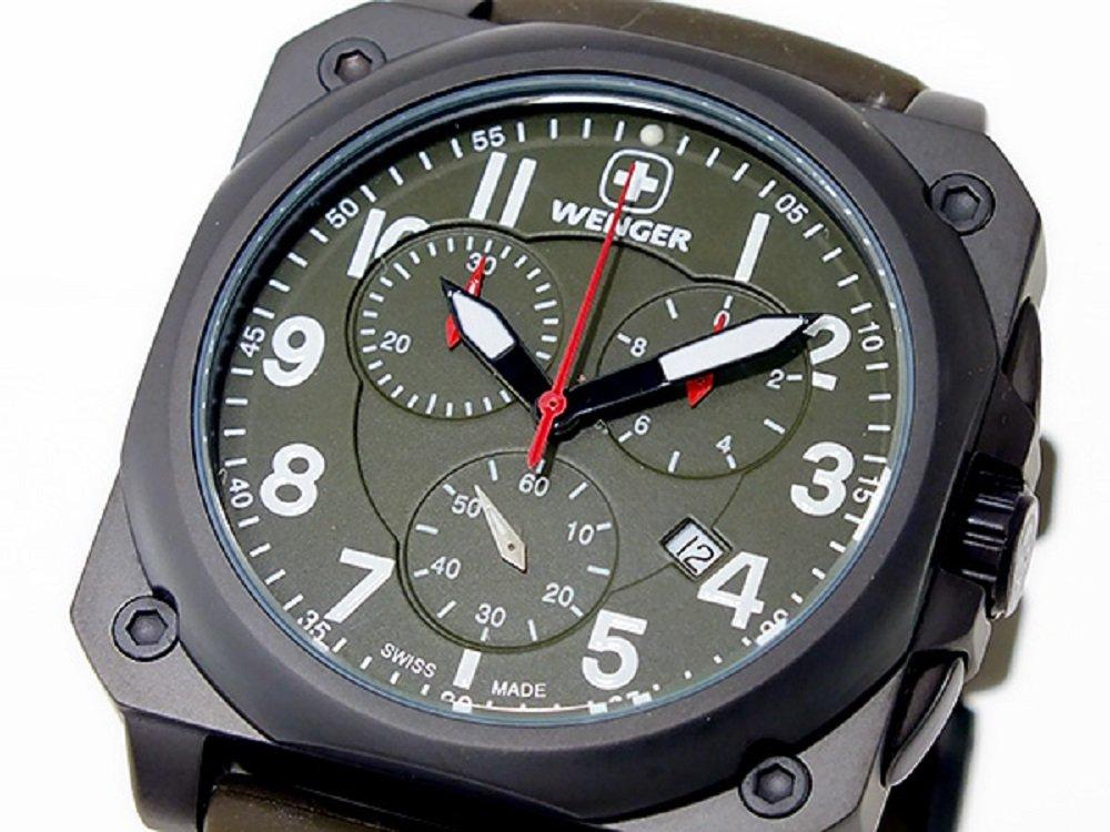 Wenger Aerograph Cockpit Quartz Chronograph Watch Men's 77011