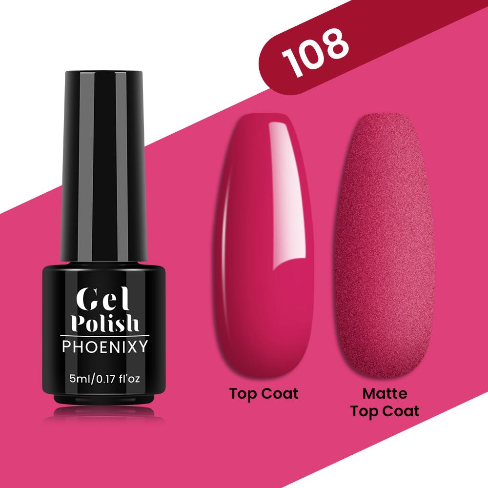 PHOENIXY 80 Farben Nagel-Gel-Nagellack, 5 ml, UV-LED-Farb-Nagelkunst-Hybrid-Nagellack, Liner-Gel, Maniküre-Kunst, semi-permanent, glitzernd, glänzende Farben-Gel