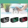 Design Led Electronic Clock With 24 Hour Display And Mirror Surface For Desk Decor