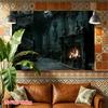 Photography backdrop (2D flat surface) - 1 piece in package. Halloween ghost house photography backdrop.PMJ