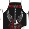 Rock and Roll Guitar Apron with Wings Cool Pattern Creative Cooking Apron