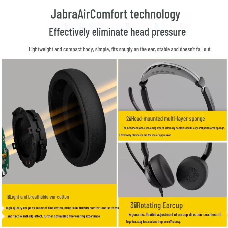 Jabra Evolve2 55 UC Noise-Cancelling Headset (CN version)