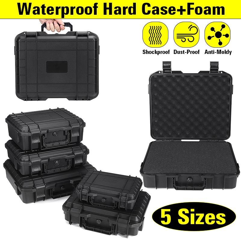 Protective Safety Instrument Tool Box Waterproof Shockproof Storage Toolbox Sealed Tool Case Impact Resistant Suitcase Sponge