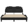 Viana  Bed Frame with LED Lighting without Mattress Black 140x200 cm