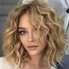 Wig, European and American Women's Short Curly Hair Fashion Top Dyeing Gradual Change Blond Wig Partial Chemical Fiber Headgear