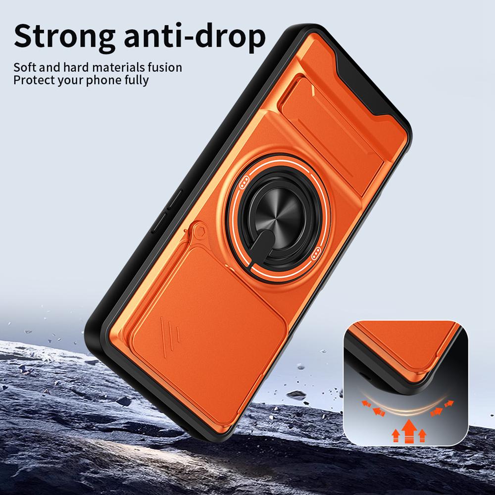 KEYSION Magnetic Phone Case for ZTE Nubia Neo 3 5G Slide Camera Protection Upright Kickstand Shockproof Cover for Nubia Neo 3 5G