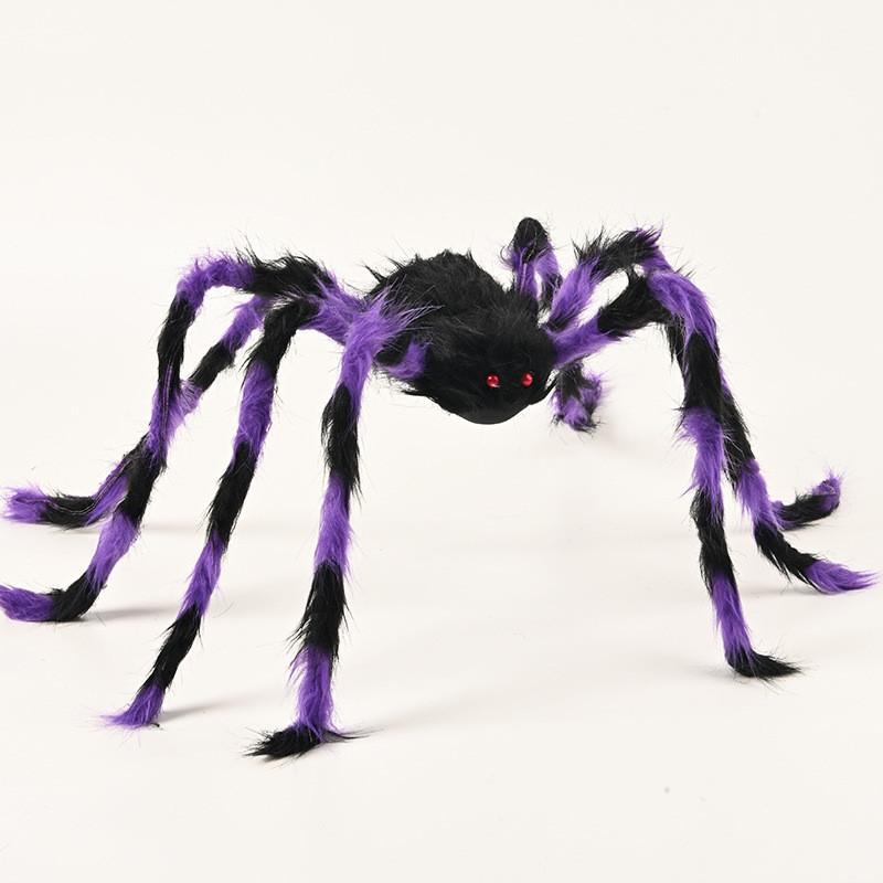 Halloween Spinnen Decoratieset Met Kleurrijk Pluche Materiaal Voor Feestsfeer