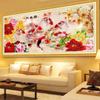 5d Diamond Painting Full Diamond New Living Room Large Simple Modern Diy Flower Rich Nine Fish Picture Cross-stitch Diamond Embroidery Mosaic Art
