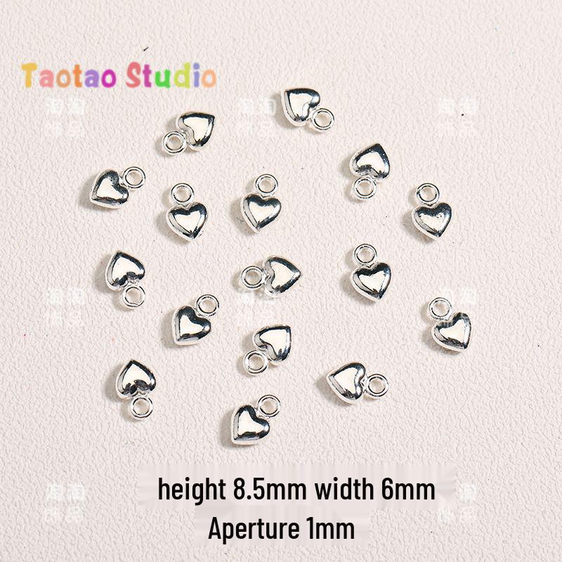 Love Heart Pendant Charm Alloy Jewelry for DIY Bracelets & Necklaces