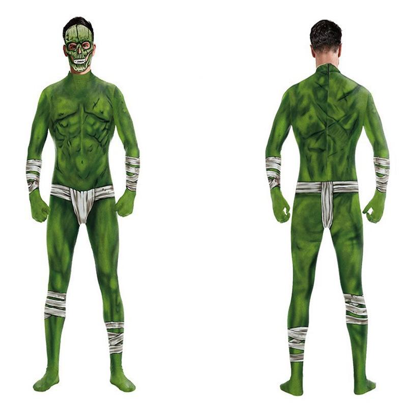 

Зеленые мускулы странный 3D принт сексуальные боди женские/мужские косплей с длинным рукавом новые обтягивающие комбинезоны для вечеринок 2024 XL
