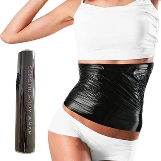 1 Roll 60/100M Black Osmotic Body Wrap Workout Sweat Enhancer Sauna Exercise Fat Burning Stomach Abdomen Belly Wrap Body Slimming Film