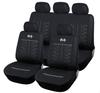 Universal Car Seat Covers - 5-Seat Set Black/Gray